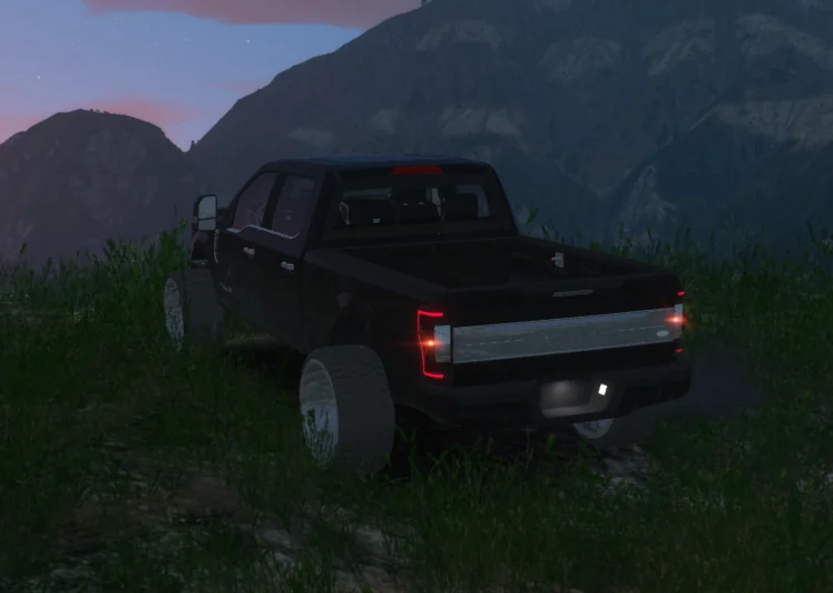 Ford F-350 lifted in game, shot 5 of 5