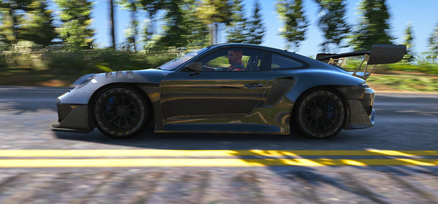 Porsche 911 widebody in game, shot 3 of 4