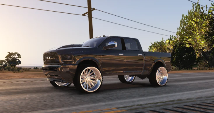 Ram 3500 On Chrome lowered dually in game, shot 2 of 3
